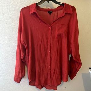 Crinkle top button up